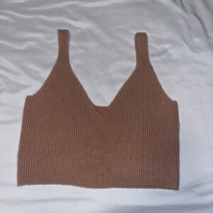 J. Crew Cashmere-blend cropped sweater-tank Large